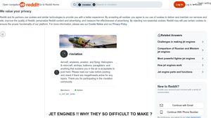 Reddit - Jet Engine Performance