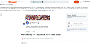 Reddit - Cat-Themed Food and Entertainment Ideas