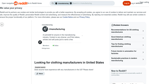 Clothing Manufacturers - USA