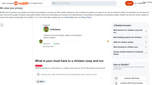 Reddit - Essential Chicken Coop Features