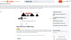 Reddit - TMNT Party Ideas