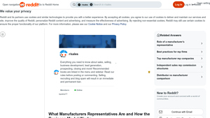 Manufacturers Representatives - Independent Sales Agents