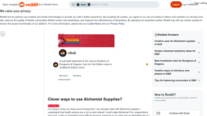 Reddit - Alchemist's Supplies
