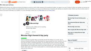 Reddit - Monster High Birthday Party Ideas