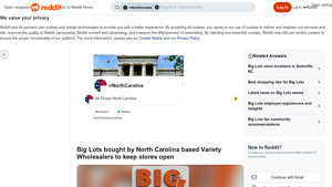 Big Lots - Acquisition by Variety Wholesalers