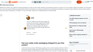 UPS - Free Shipping Supplies