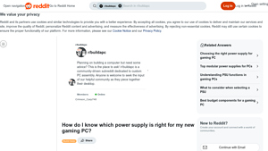Reddit - Power Supply Unit Essentials