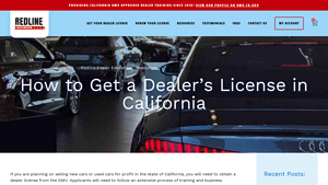 Redline Dealer Education - California Dealer Training