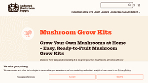 Redwood Mushroom Supply - Ready-to-Fruit Mushroom Grow Kits