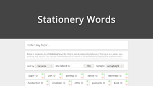 RelatedWords - Stationery Essentials