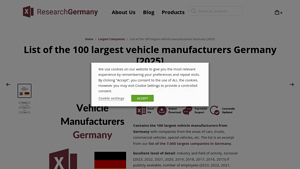 Germany's Top 100 Vehicle Manufacturers - Comprehensive Industry Insights