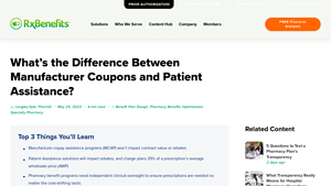 Manufacturer Copay Assistance Programs