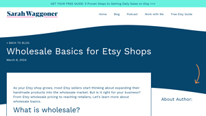 Sarah J. Waggoner - Handmade Wholesale Products