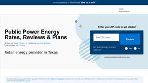 Public Power - Texas Electricity Plans