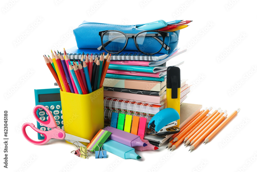 A stock image illustrating school supplies png concepts