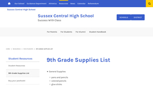 IRS District - Essential School Supplies