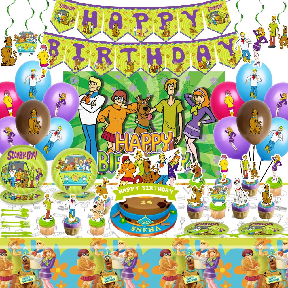 A stock image illustrating scooby doo birthday party supplies concepts