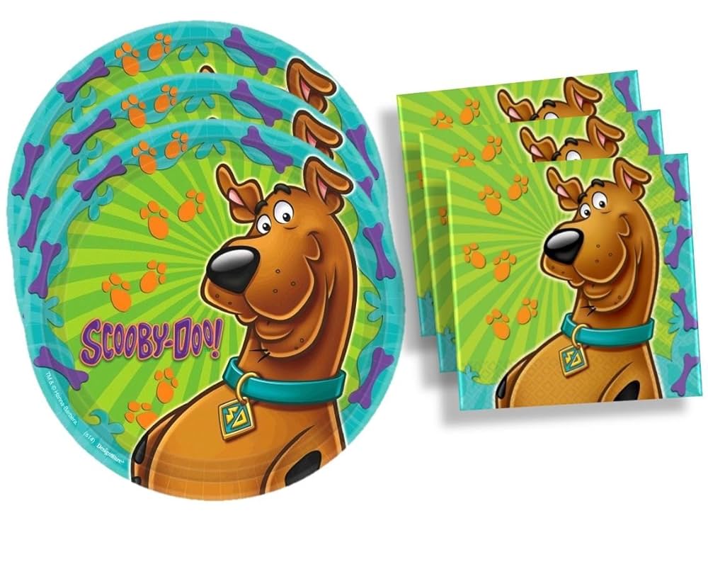 A stock image illustrating scooby doo birthday party supplies concepts