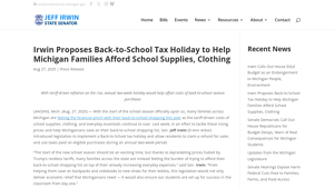Senate Dems - Back-to-School Tax Holiday