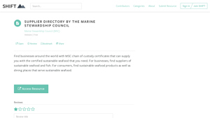 Shift.tools - Sustainable Seafood Supplier Directory