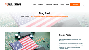 Siemens MFG - Custom Electronic Manufacturing Solutions