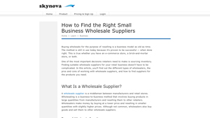 SkyNova - Wholesale Supplier Search