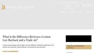 Lemon Law Buybacks - Vehicle Repurchase Solutions