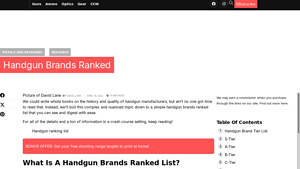 Sniper Country - Handgun Brand Rankings