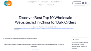 Sourcing Yuan - Top 10 Wholesale Websites in China