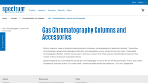 Spectrum Chemical - Gas Chromatography Columns & Accessories