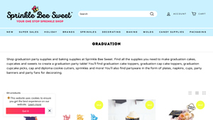 Sprinkle Bee Sweet - Graduation Cake Toppers