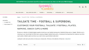 Sprinkles and Confetti - Green Football GameDay Melamine Tray