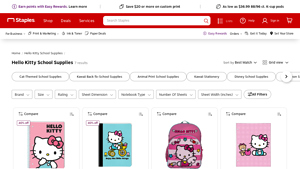 Staples - Hello Kitty 1-Subject Notebook