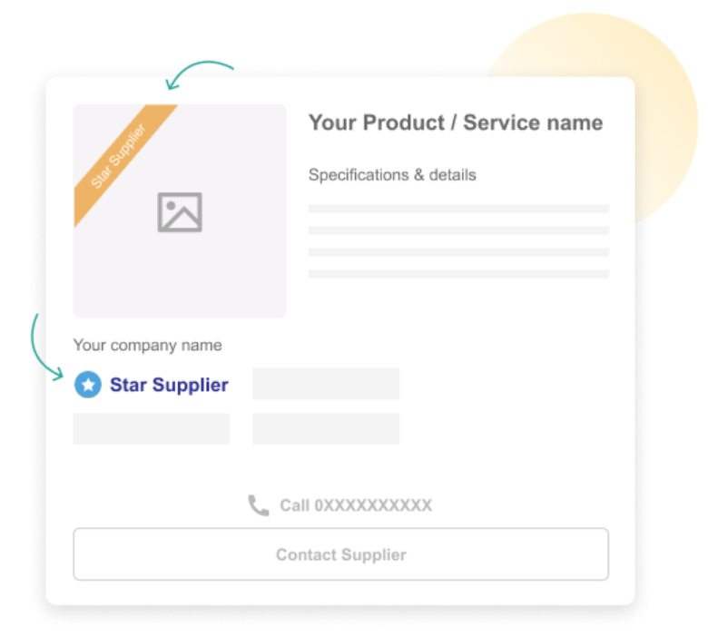 A stock image illustrating star supplier concepts
