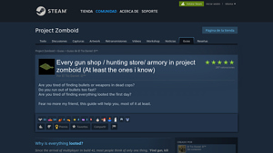Project Zomboid - Guía de Tiendas de Armas