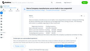 Sierra Company - Soccer Balls Manufacturing