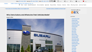 Subaru - Key Models 2025