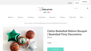 Swanky Party Box - Celtics Basketball Balloon Bouquet