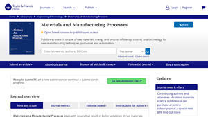 TandF - Materials and Manufacturing Processes