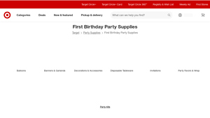 Target - First Birthday Party Supplies