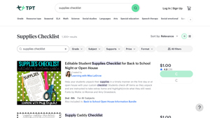 BusyBusyMrsB - Supply Caddy Checklist
