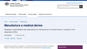 ARTG Compliance - Medical Devices