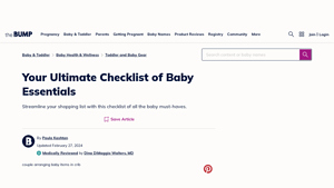 The Bump - Baby Nursery Essentials