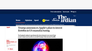 Apple - US Manufacturing Investment