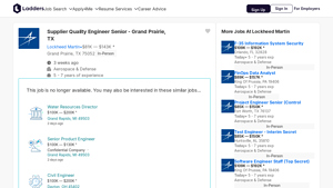 Lockheed Martin - Supplier Quality Engineer Senior