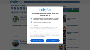 ThriftyFun - Sleepover Ideas Guide