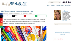 Thrifty Minnesota - Free School Supplies Events 2025