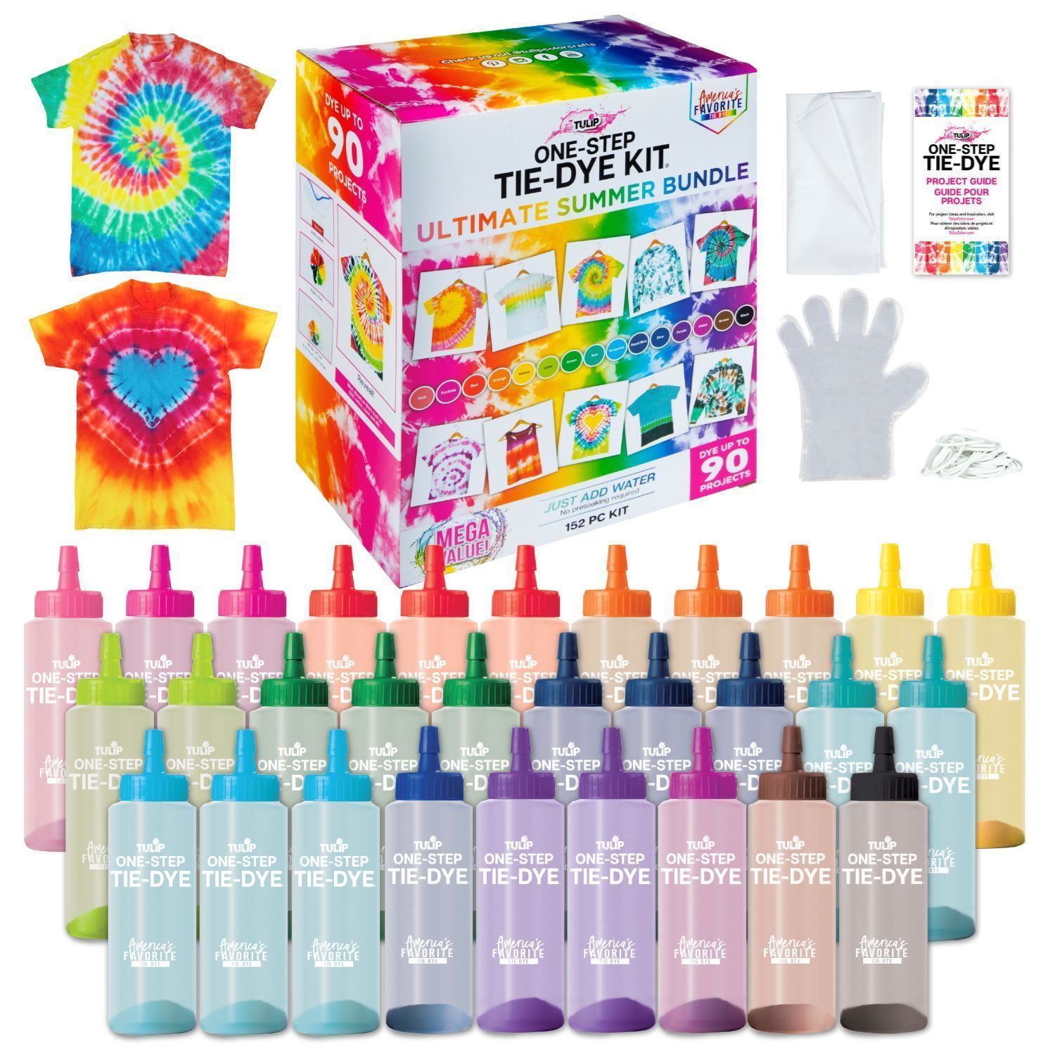 A stock image illustrating tie dye supplies concepts