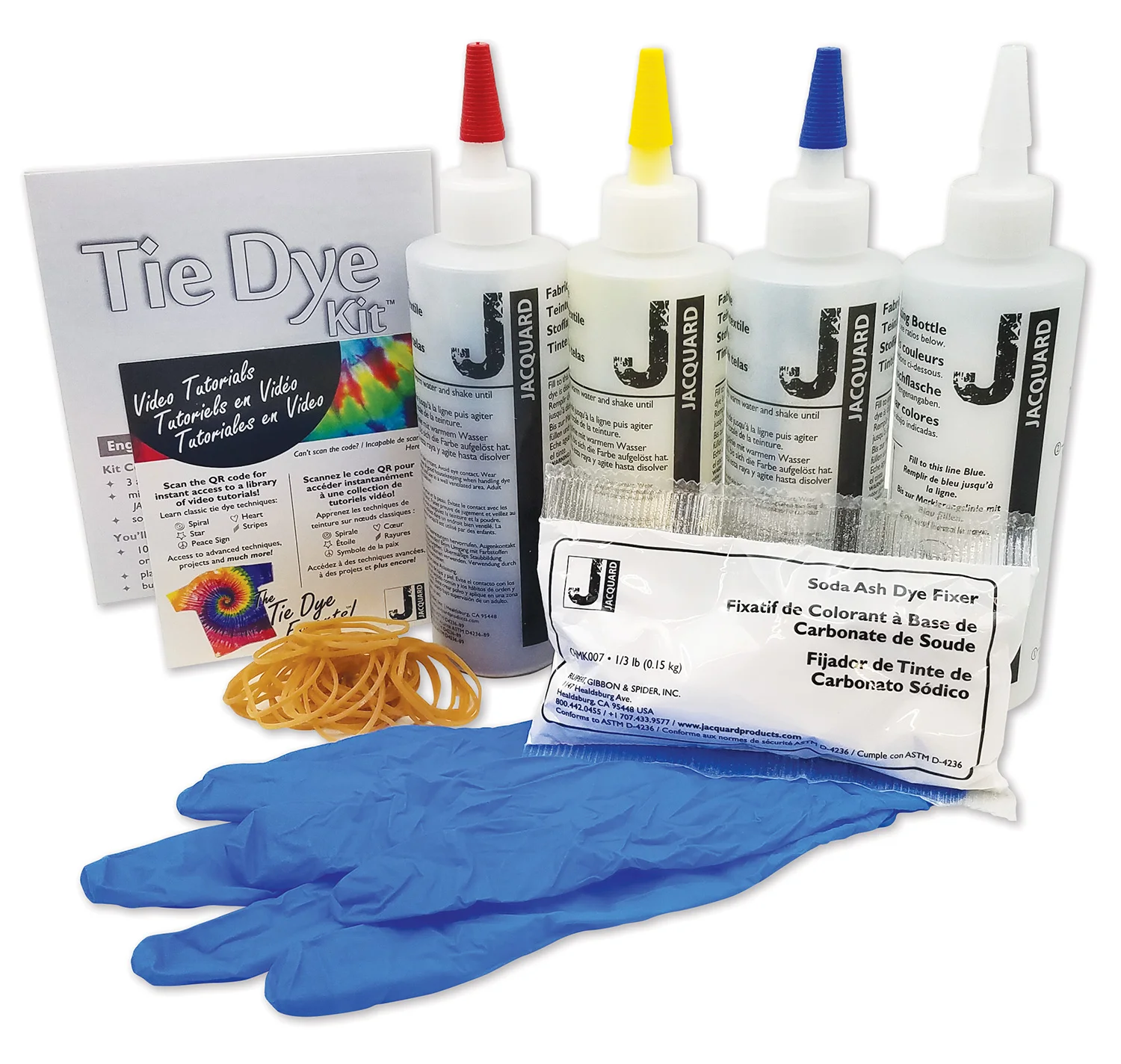 A stock image illustrating tie dye supplies concepts