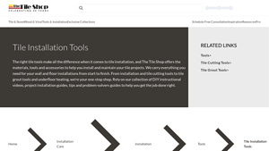Tile Shop - Installation Tools